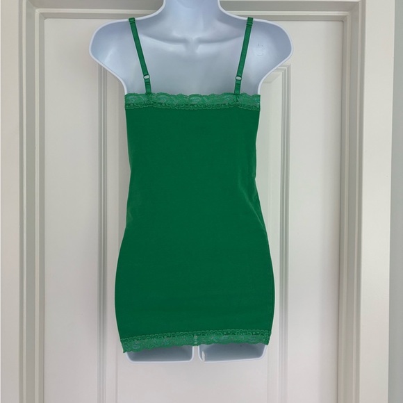 Active Basic Y2K M Lace Trim Stretchy Cami Fairy Coquette - Picture 4 of 5